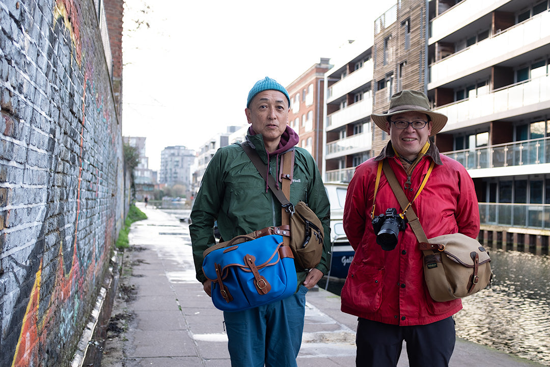 'The Hadley Boys' Eddie Ogura and Nao Obara with Hadley Bags