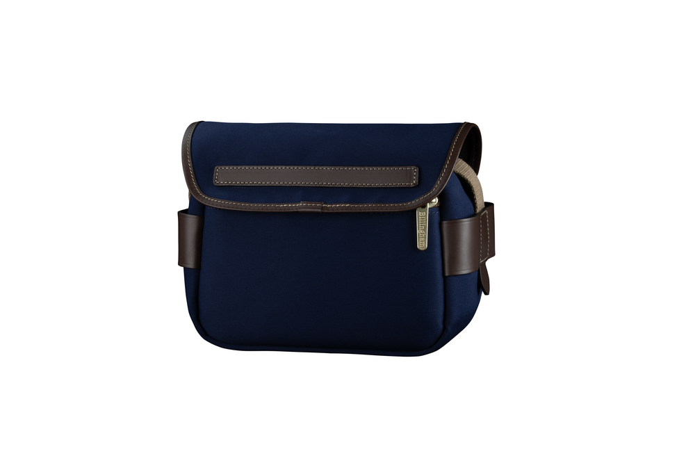 S2 Camera Bag - Navy Canvas Chocolate Leather - REAR