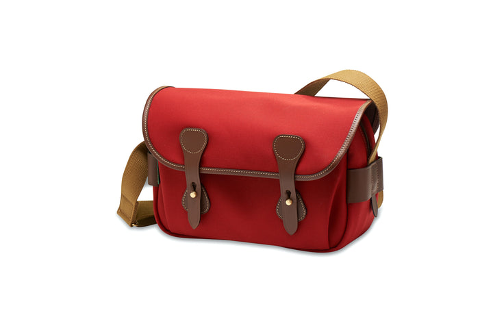 Billingham S3 Camera Bag in Burgundy Canvas with Chocolate leather