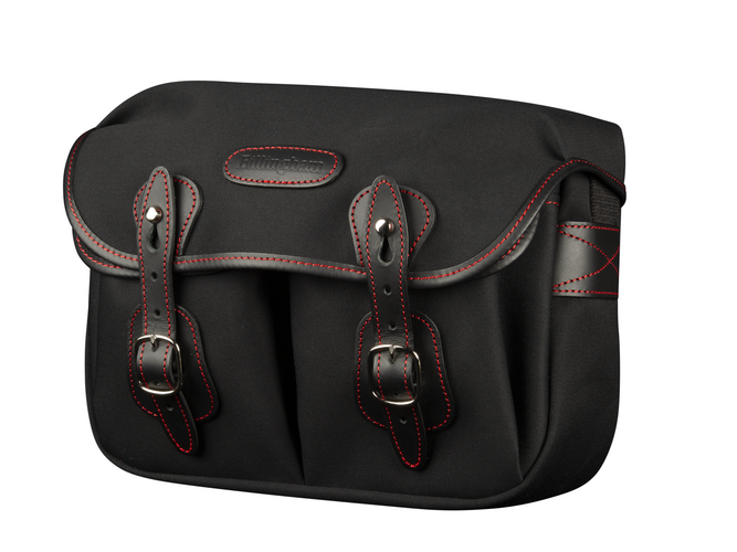 Hadley Small Camera Bag - Black Canvas / Black Leather / Red Stitching (50th Anniversary Limited Edition) - Front