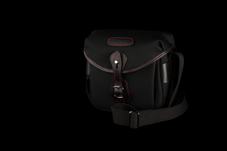 Hadley Digital Camera Bag - Black Canvas / Black Leather / Red Stitching (50th Anniversary Limited Edition) - Front