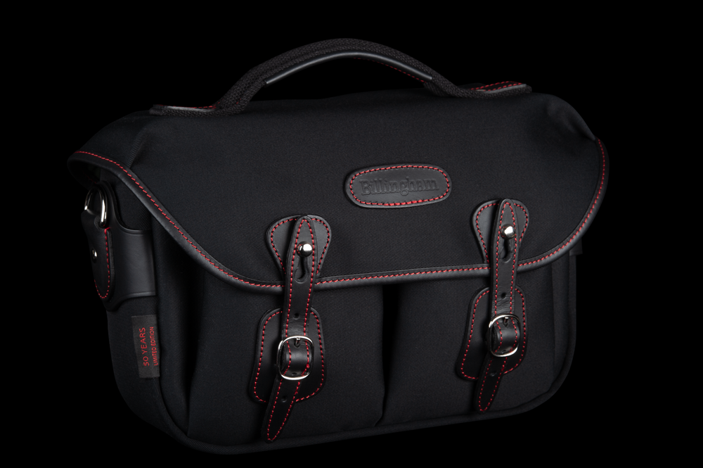 Hadley Small Pro Camera Bag - Black Canvas / Black Leather / Red Stitching (50th Anniversary Limited Edition) - Front