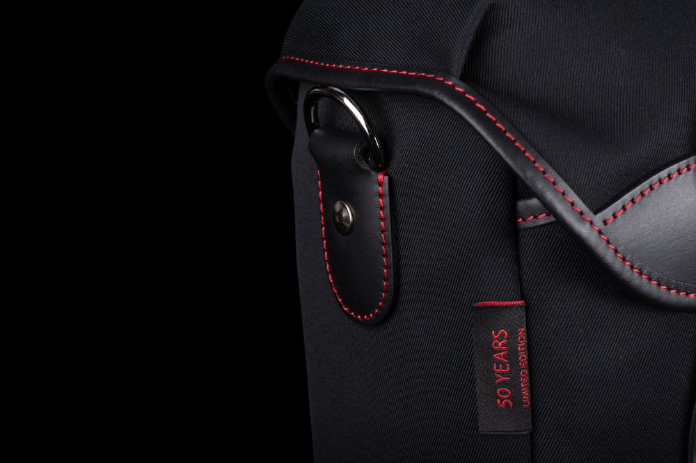 72 Camera Bag - Black Canvas / Black Leather / Red Stitching (50th Anniversary Limited Edition)