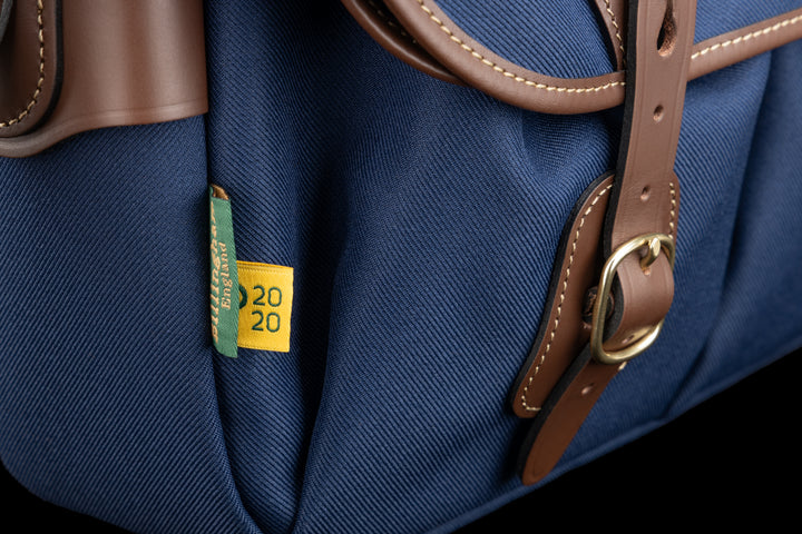 Hadley Pro 2020 Navy FibreNyte Chocolate Leather Close up