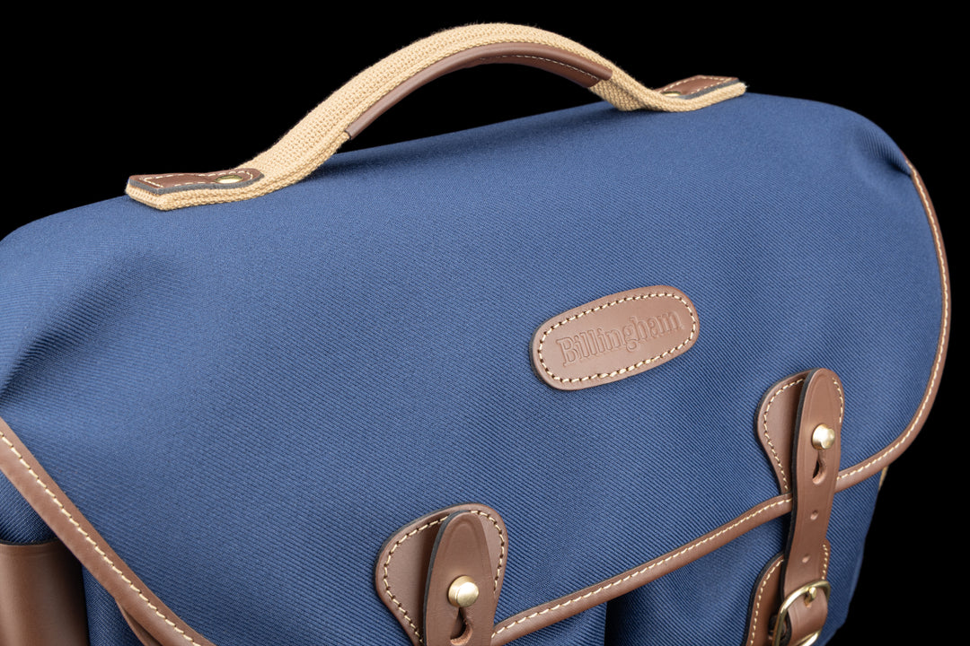 Hadley Pro 2020 Navy FibreNyte Chocolate Leather Main Flap