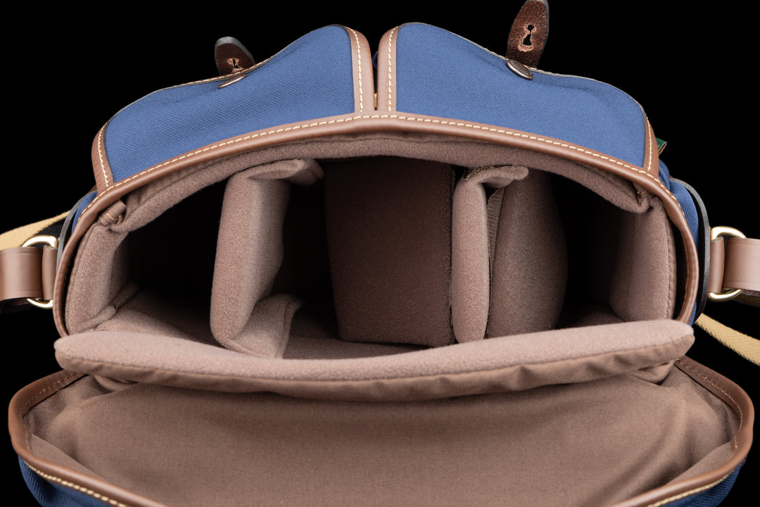 Hadley Small Pro Navy FibreNyte Chocolate Leather Inside