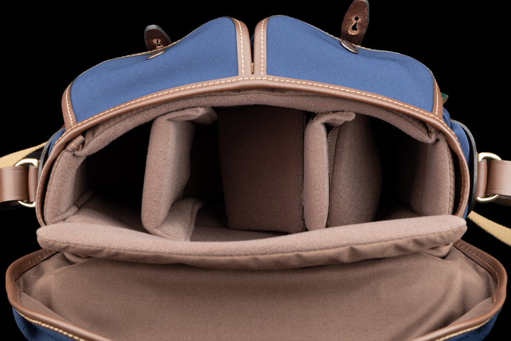 Hadley Small Pro Navy FibreNyte Chocolate Leather Inside