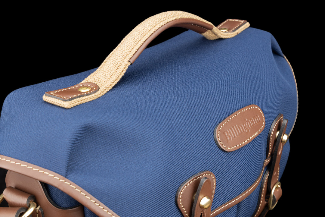Hadley Small Pro Navy FibreNyte Chocolate Leather Main Flap