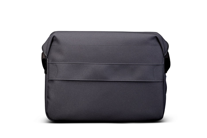 Icon Black FibreNyte Black Leather Messenger Bag Back
