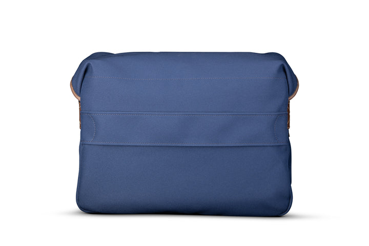 Icon Navy FibreNyte Chocolate Leather Messenger Bag Back