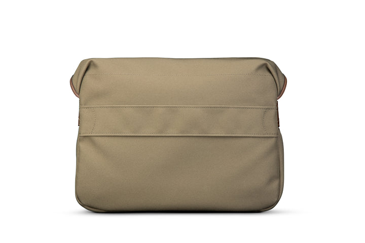 Icon Sage FibreNyte Chocolate Leather Messenger Bag Back