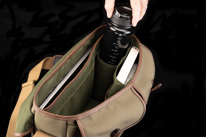 Icon Sage FibreNyte Chocolate Leather with bottle in holder