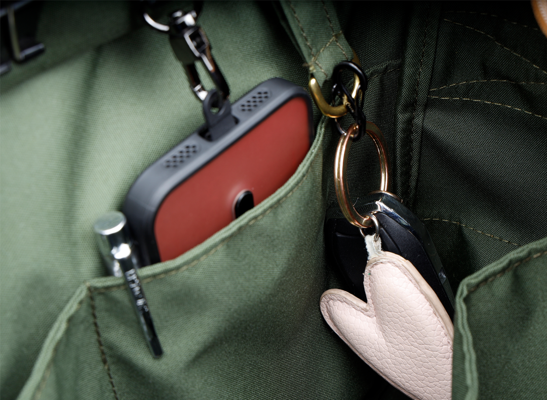 Brass key loop inside Key Grip