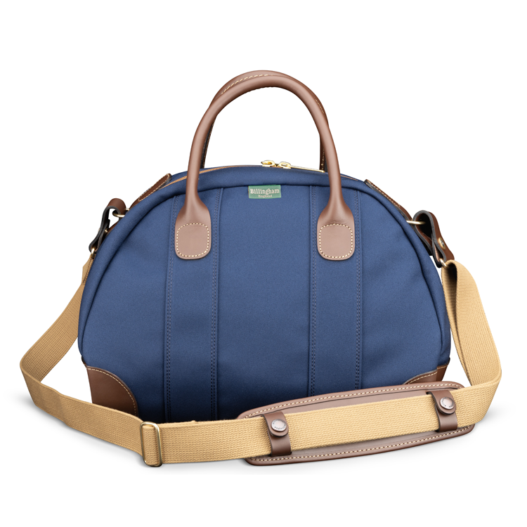 Overnighter Navy FibreNyte Chocolate Leather Back