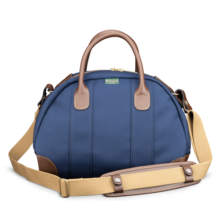 Overnighter Navy FibreNyte Chocolate Leather Back