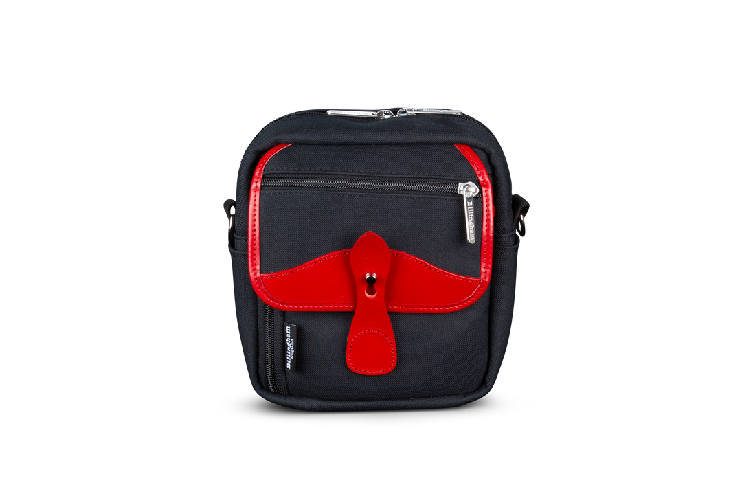 Pola Stowaway Black FibreNyte Red Leather