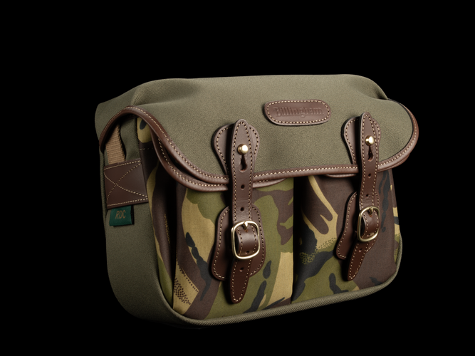 Hadley Small Camera Bag - Sage FibreNyte with Camo Front / Chocolate Leather (Red Dot Cameras Edition)