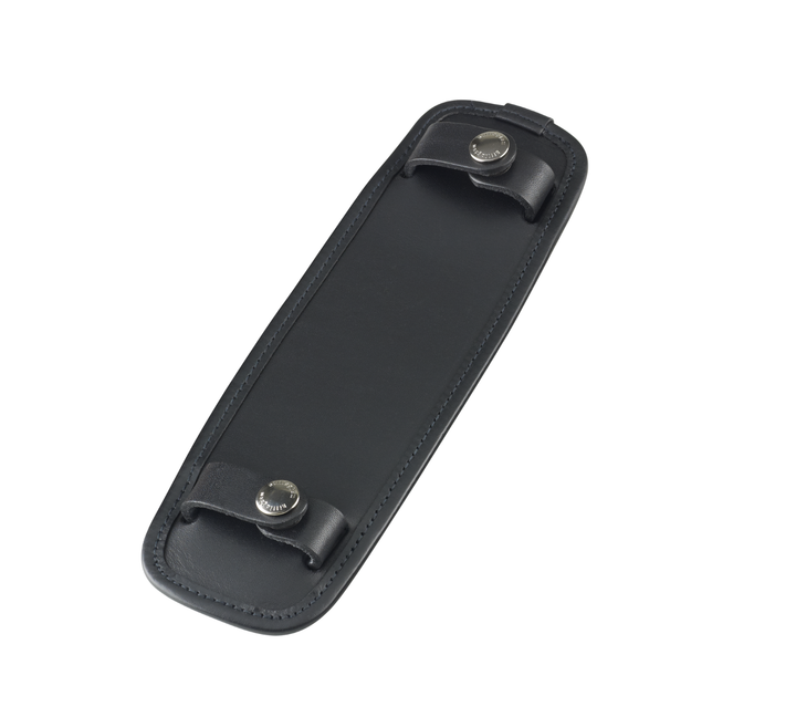 SP50 Shoulder Pad Black Leather Nickel Coated Studs