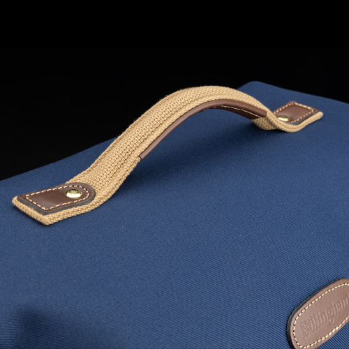 Hadley One Top Handle Navy FibreNyte Chocolate Leather