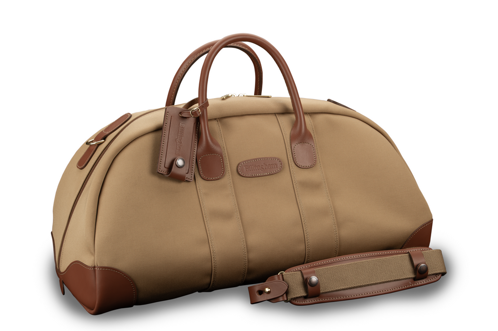 Billingham Weekender Duffel Bag - Khaki Canvas / Tan Leather