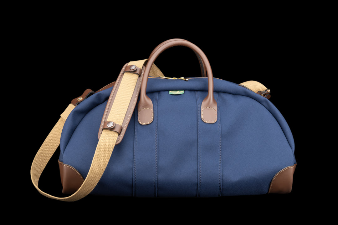 Weekender Navy FibreNyte Chocolate Leather Back