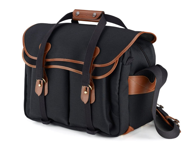 Billingham 445 Camera Bag - Black Canvas / Tan Leather
