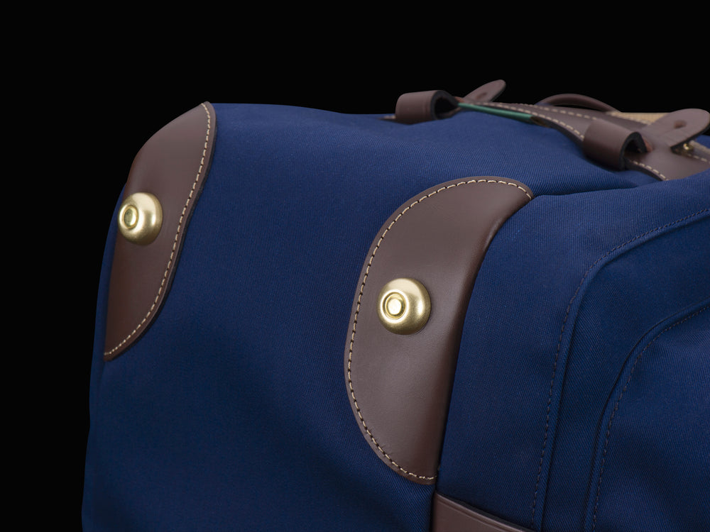 550 Camera Bag - Navy Canvas / Chocolate Leather