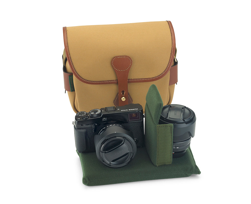 S2 Camera Bag - Khaki Canvas / Tan Leather