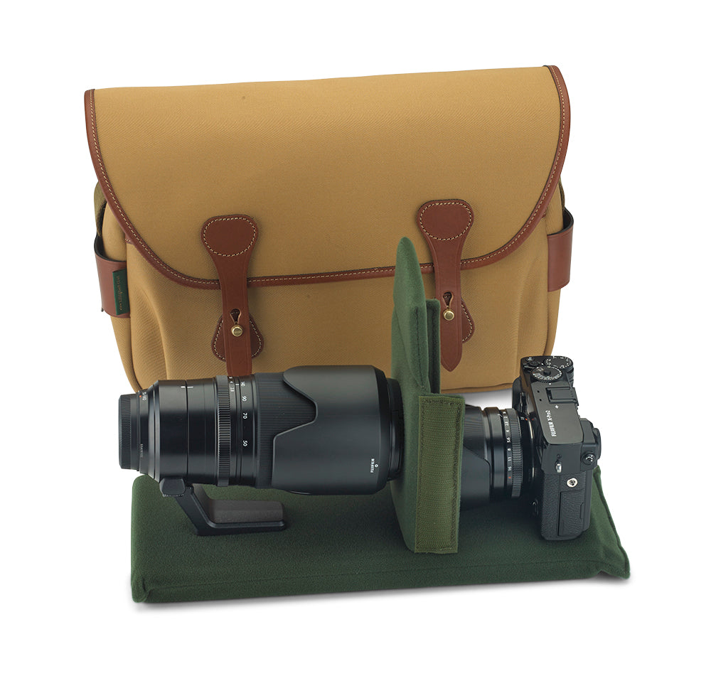 S4 Camera Bag - Khaki Canvas / Tan Leather
