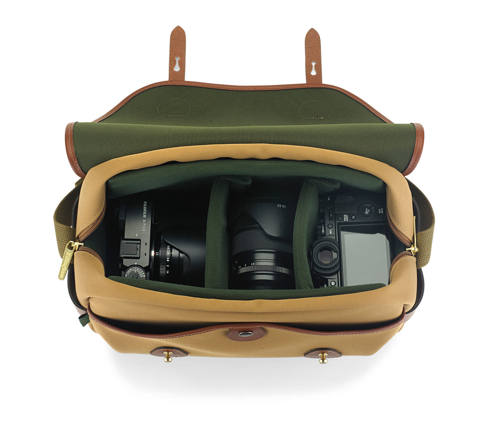 S4 Camera Bag - Khaki Canvas / Tan Leather
