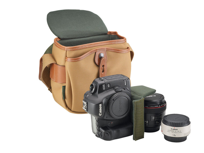 Hadley Digital Camera Bag - Khaki Canvas / Tan Leather