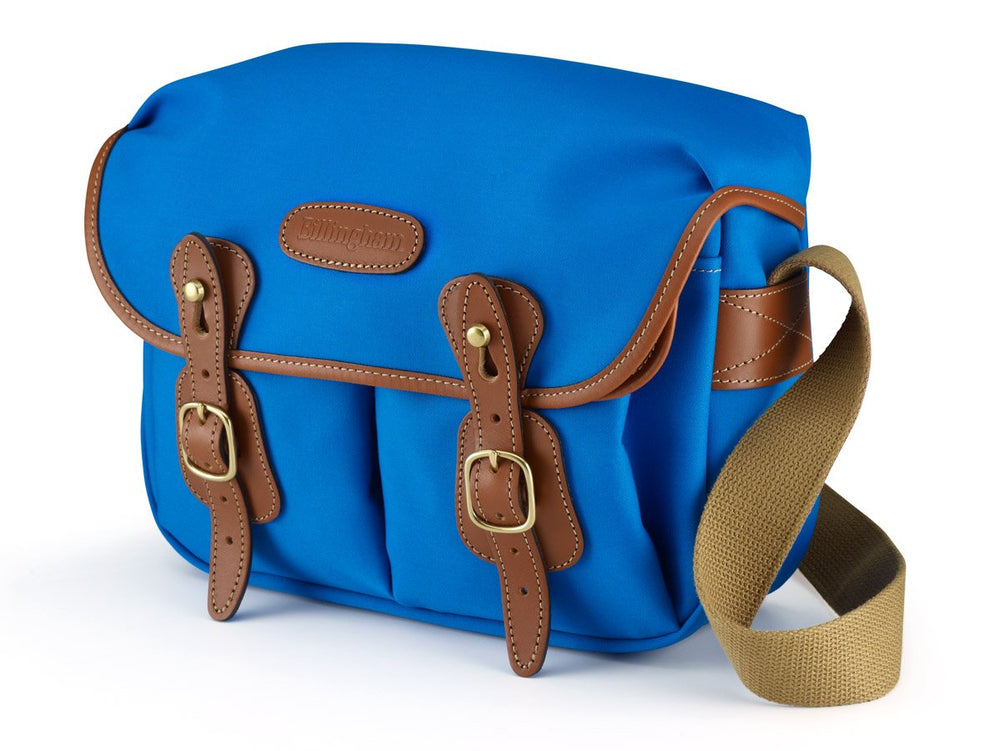 Billingham Hadley Small Camera Bag - Imperial Blue Canvas / Tan Leather