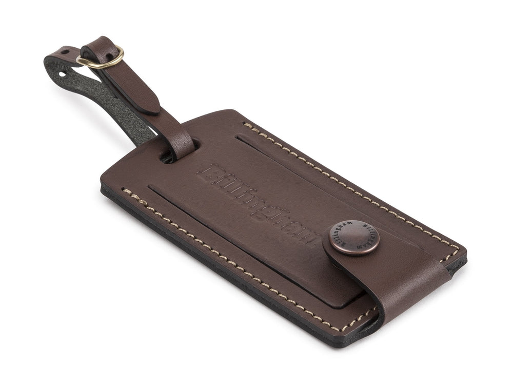 Billingham Luggage Tally - Chocolate Leather / Brass Buckle