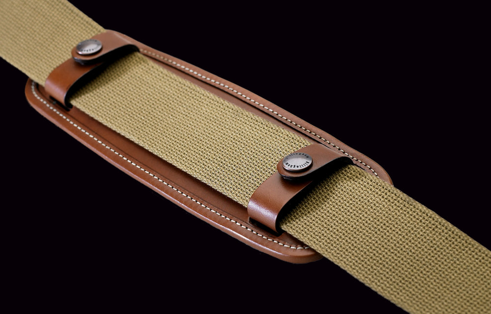 Shoulder Pads - SP50 (Tan Leather / Antique Studs)